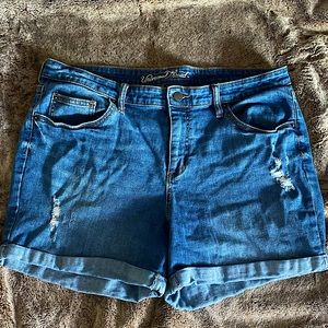 Denim Mid-rise Shorts